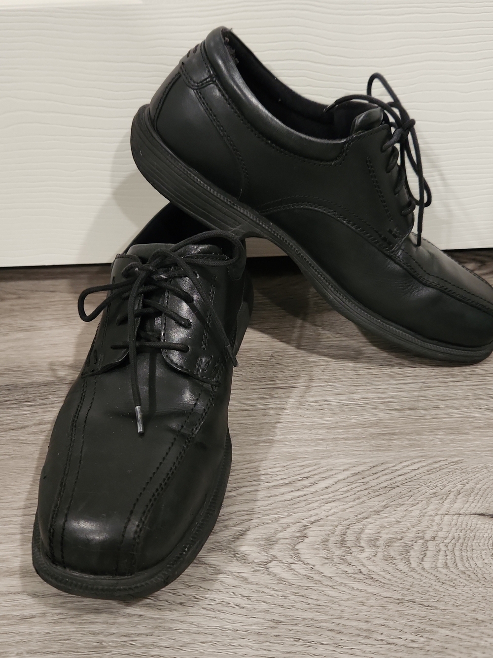 Florsheim Mens Coronis Black Steel Toe Dress Oxfords Size 11 D FS2000